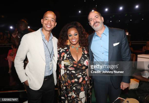 President of BET Networks Scott M. Mills, Jill Scott, and Chief Creative Officer, CBS & Chairman and Chief Executive Officer for Showtime Networks...