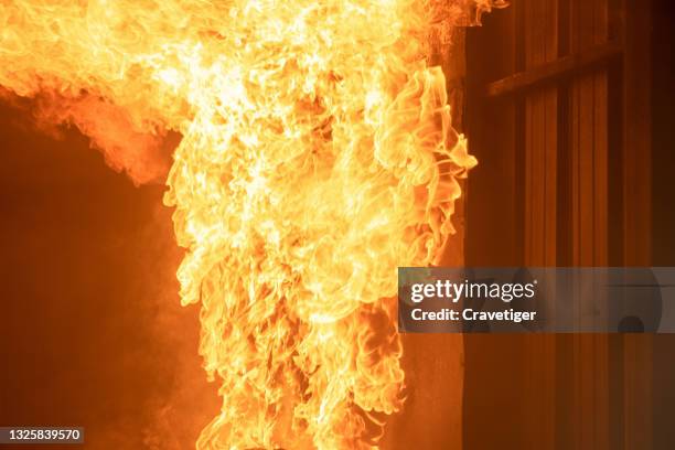 fire flames inside the home. - inferno stock pictures, royalty-free photos & images