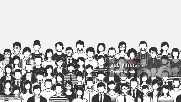 crowd of people. - 人の頭 幅插畫檔、美工圖案、卡通及圖標