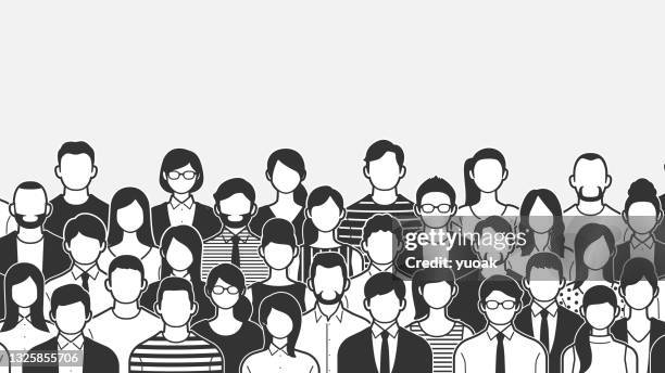crowd of people. - 多民族 stock illustrations