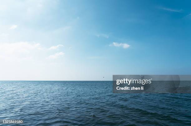 seascape from low perspective - sky horizon stock pictures, royalty-free photos & images