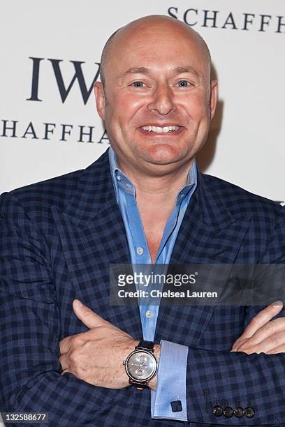 Of IWC Schaffhausen George Kern arrives at "Peter Lindbergh's Portofino" at Culver Studios on April 28, 2011 in Culver City, California.