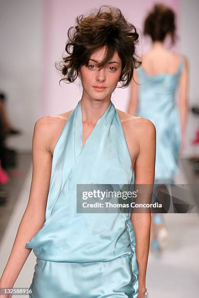 Model wearing Paul Hardy Spring 2005 Collection during Mercedes-Benz Spring 2005 Fashion Week at Smashbox Studios - Paul Hardy - Runway at Smashbox...