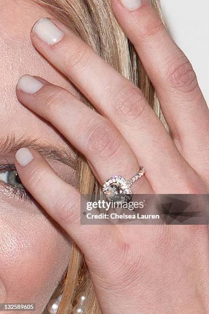 Ring worn by actress Leven Rambin, attending "Peter Lindbergh's Portofino" at Culver Studios on April 28, 2011 in Culver City, California.