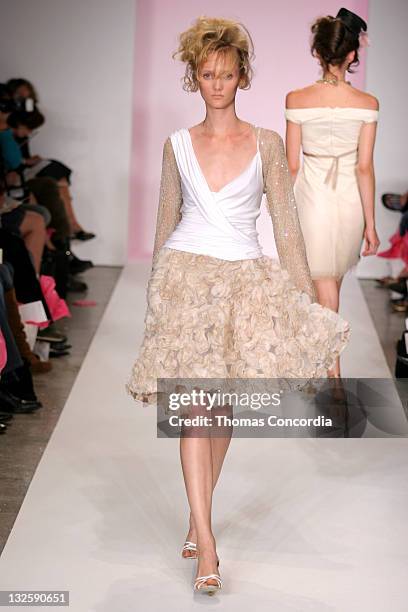 Model wearing Paul Hardy Spring 2005 Collection during Mercedes-Benz Spring 2005 Fashion Week at Smashbox Studios - Paul Hardy - Runway at Smashbox...