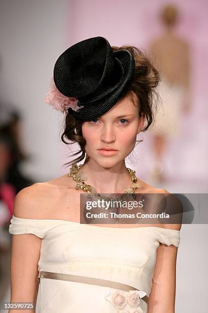 Model wearing Paul Hardy Spring 2005 Collection during Mercedes-Benz Spring 2005 Fashion Week at Smashbox Studios - Paul Hardy - Runway at Smashbox...