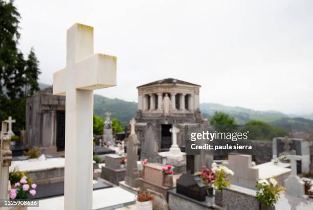 cemetery - tumba fotografías e imágenes de stock