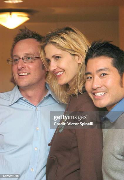 Anthony Turk, Laurie Coleman and Steve Rohr during "On The Rocks" Doris Panos Oscar Suite at Raffle's L'Ermitage in Beverly Hills, California, United...