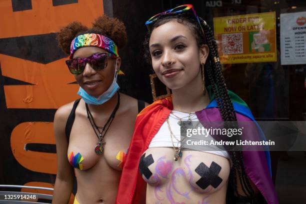 With the official Gay Pride march cancelled because of the COVID-19 pandemic, the House of Yes, a Brooklyn dance club, holds a pop up street party on...