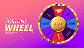 Colorful wheel of fortune infographic