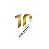 10 year anniversary celebration template design