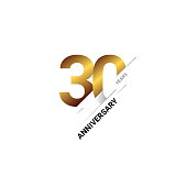 30 year anniversary celebration template design