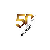 50 year anniversary celebration template design
