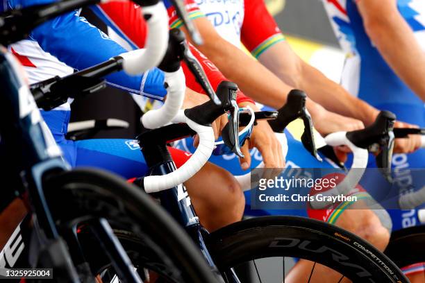 Handlebars Team Groupama - FDJ at start during the 108th Tour de France 2021, Stage 3 a 182,9km stage from Lorient to Pontivy / Detail view / @LeTour...