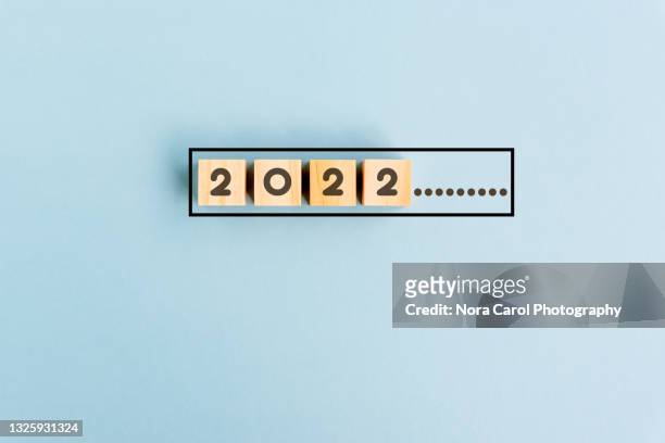 2022 new year loading - progress bar stock pictures, royalty-free photos & images