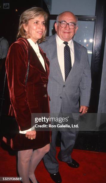 Ed Asner and Cindy Gilmore attend "Gypsy" World Premiere at the El Capitan Theater in Hollywood, California on November 1, 1993.