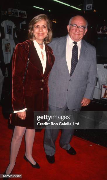 Ed Asner and Cindy Gilmore attend "Gypsy" World Premiere at the El Capitan Theater in Hollywood, California on November 1, 1993.