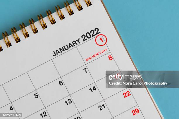 january 1st 2022 calendar - busy schedule stock pictures, royalty-free photos & images