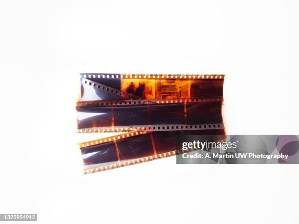 photo film on white background - vision films stock pictures, royalty-free photos & images