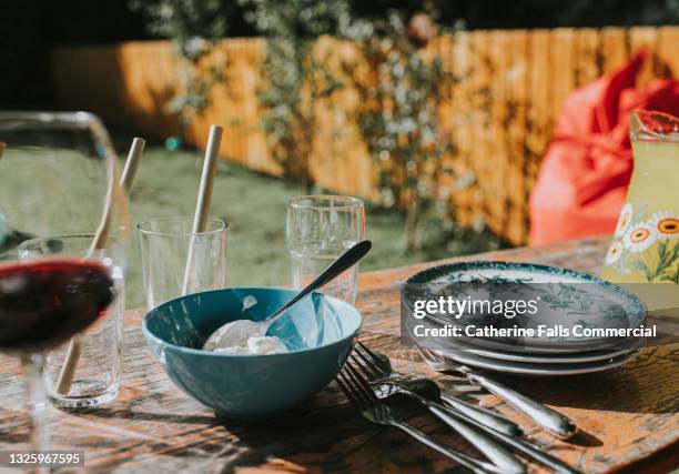 an outdoor dining experience - outdoor dining stock pictures, royalty-free photos & images