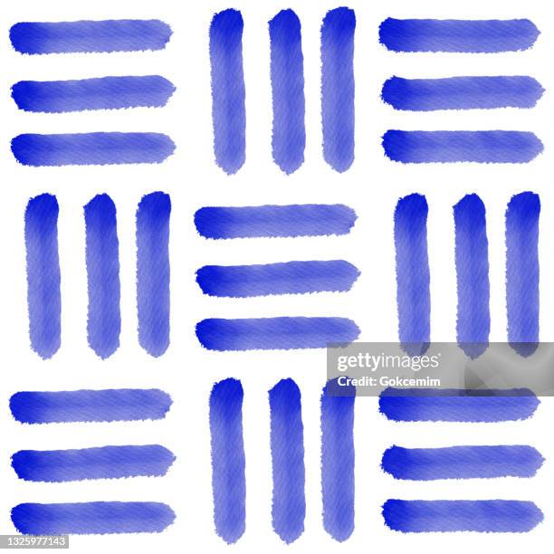 stockillustraties, clipart, cartoons en iconen met blue watercolor stripes seamless pattern background. coastal summer concept. design element for greeting cards and labels, marketing, business card abstract background. - navy watercolor swatch