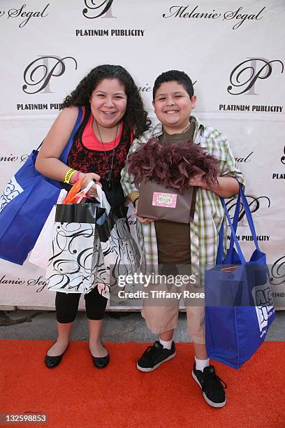 Actress Raini Rodriguez and actor Rico Rodriguez attend Melanie Segal's Kids Choice Lounge for Save the Children - Day 1 at The Magic Castle on March...