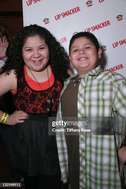 Actress Raini Rodriguez and actor Rico Rodriguez and Lipsmacker at Melanie Segal's Kids Choice Lounge for Save the Children - Day 1 at The Magic...