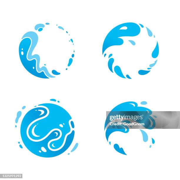 water design element - circle water vector stock illustrations