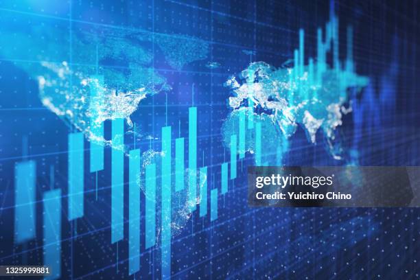 global stock market investment - globalization economy fotografías e imágenes de stock