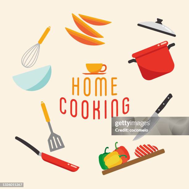 stockillustraties, clipart, cartoons en iconen met set of kitchen tools. - ballonklopper