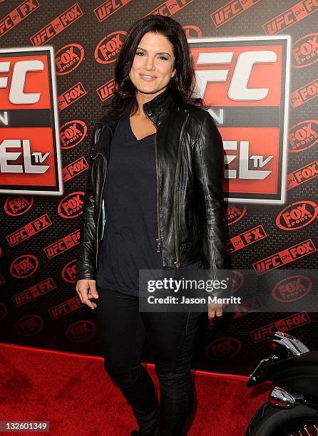 Mixed martial arts fighter Gina Carano attends UFC on Fox: Live Heavyweight Championship at the Honda Center on November 12, 2011 in Anaheim,...