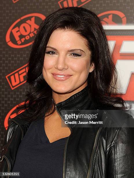 Mixed martial arts fighter Gina Carano attends UFC on Fox: Live Heavyweight Championship at the Honda Center on November 12, 2011 in Anaheim,...
