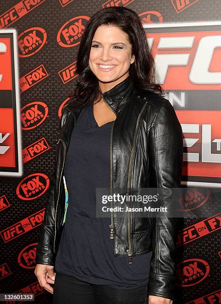 Mixed martial arts fighter Gina Carano attends UFC on Fox: Live Heavyweight Championship at the Honda Center on November 12, 2011 in Anaheim,...