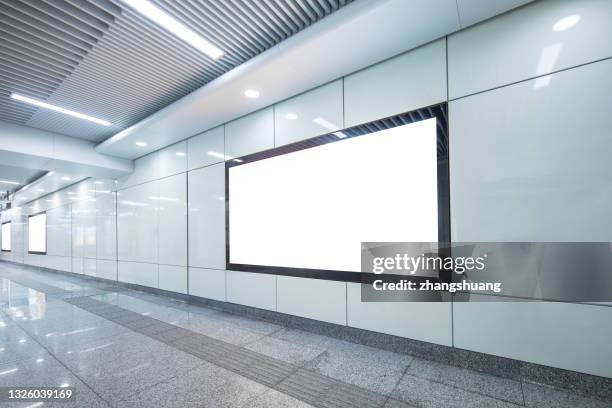 subway advertising light box - beijing underground city stock pictures, royalty-free photos & images