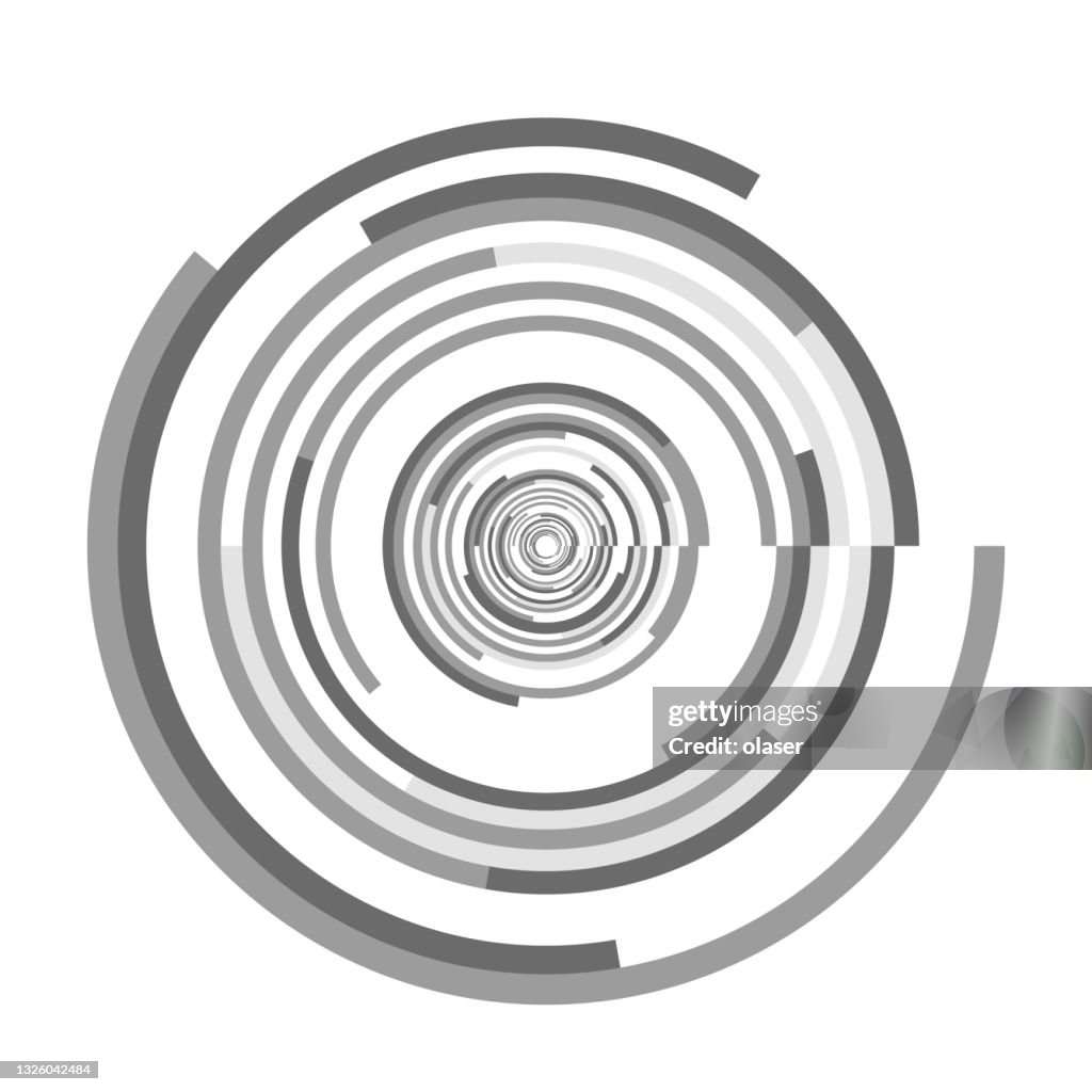 Quarter circles around middle, 90-degree perpendicular sections.
