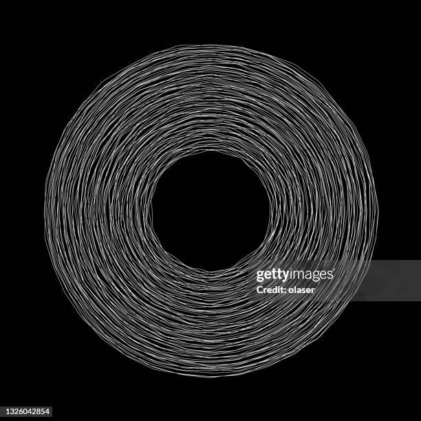 multiple polygons in uneven concentric orbits, framing copy space. - space orbit stock illustrations