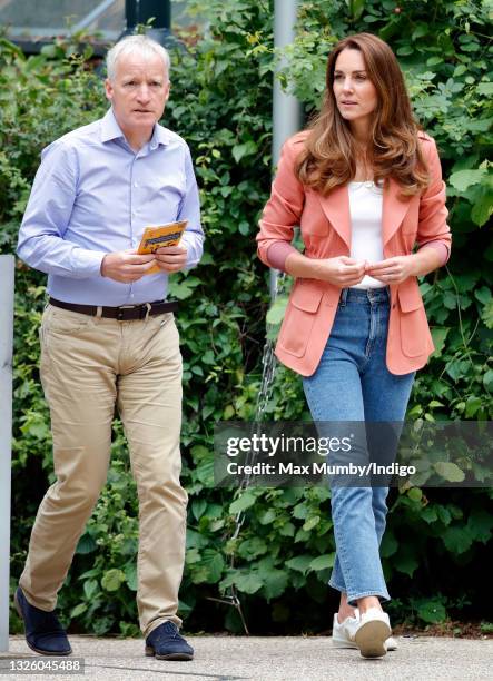 Dr Doug Gurr, Director of the Natural History Museum, accompanies Catherine, Duchess of Cambridge as she, in her role as patron, visits the 'Urban...