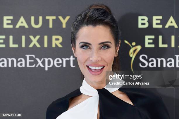 Pilar Rubio presents 'Beauty Elixir' on June 29, 2021 in Madrid, Spain.