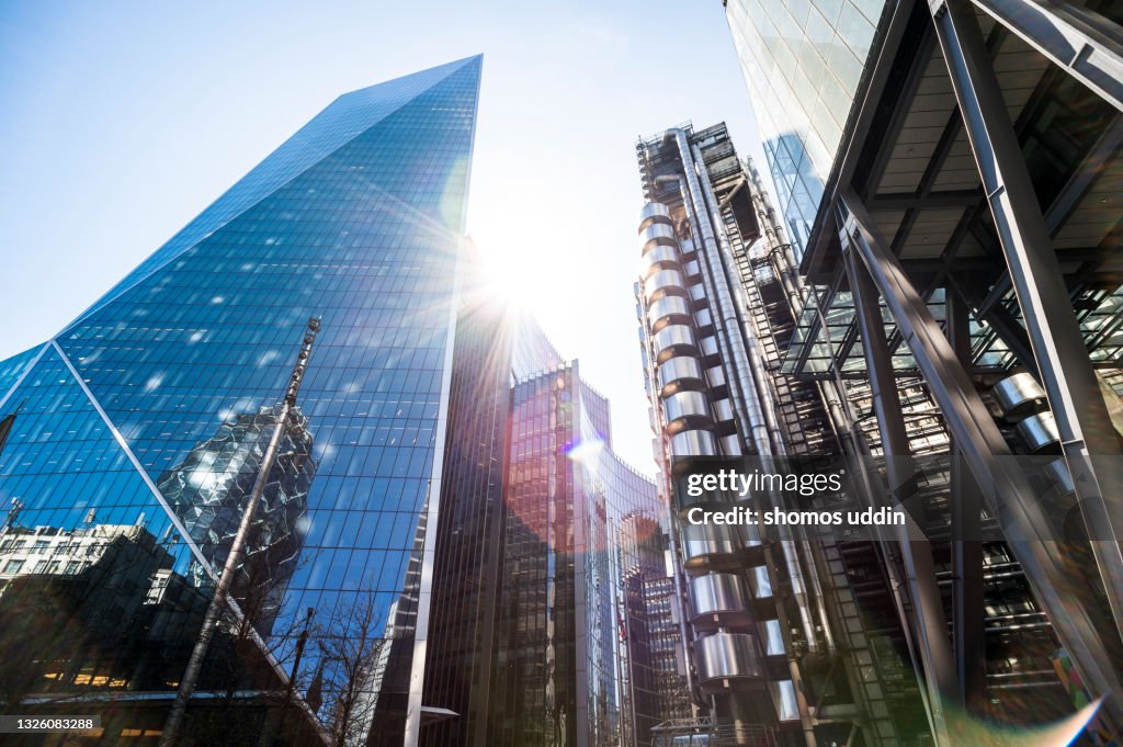 High Rise Financial High Rise Financial Buildings In City Of London High-Res Stock Photo ...