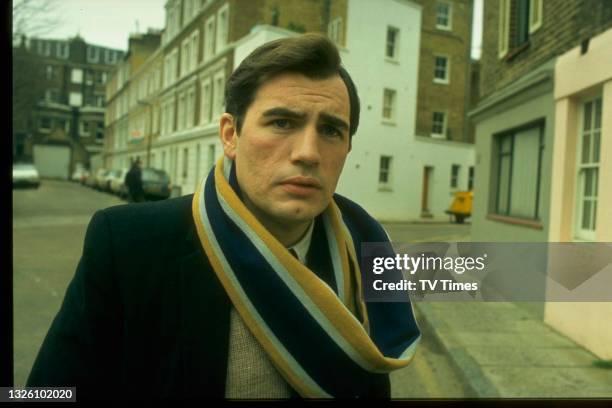 Actor Brian Cox in character as Harry in the Shades Of Greene episode 'The Blue Film', circa 1975.