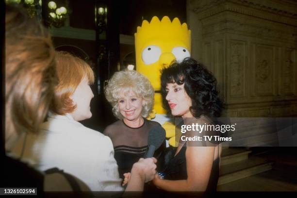 Actresses Barbara Windsor and Leslie Joseph attending the National Television Awards at the Royal Albert Hall in London on October 8, 1997.