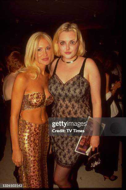 Fashion models Caprice Bourret and Sophie Dahl attending the National Television Awards at the Royal Albert Hall in London on October 8, 1997.