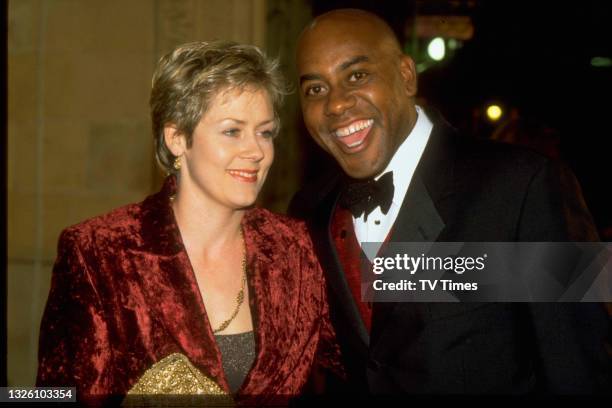 Chef and television presenter Ainsley Harriott and his wife Clare attending the National Television Awards at the Royal Albert Hall in London on...