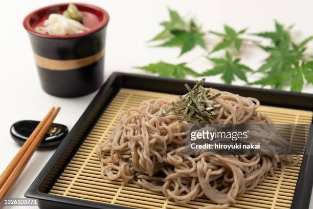 buckwheat noodles - soba stock pictures, royalty-free photos & images
