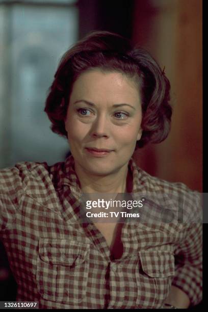Actress Annette Crosbie in character for The Sunday Drama episode 'The Portrait', circa 1977.