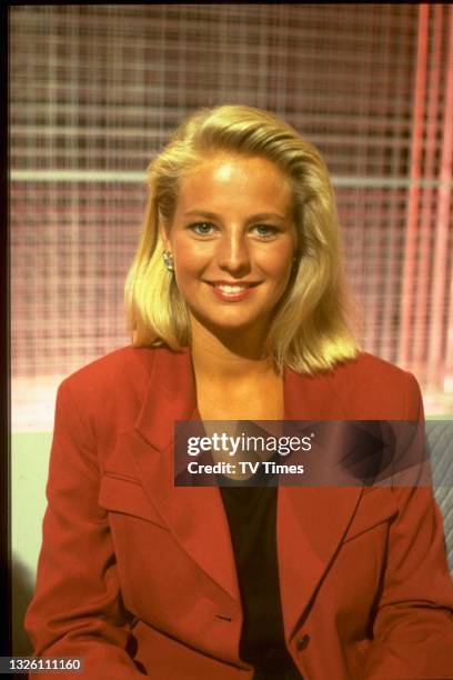 Television presenter Ulrika Jonsson, circa 1990.