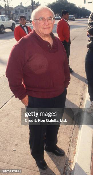 Ed Asner sighted at Chasen's Restaurant in Beverly Hills, California on January 25, 1991.