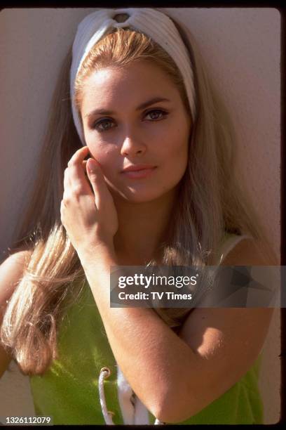 Actress Alexandra Bastedo, known for her role as Sharron Macready in spy series The Champions, circa 1969.