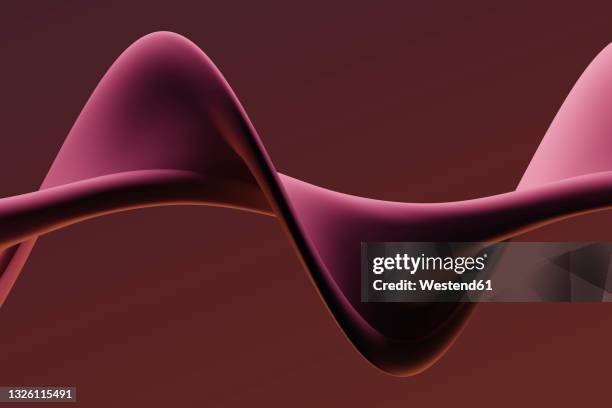 three dimensional render of pink colored twisted shape - ねじれた ストックフォトと画像