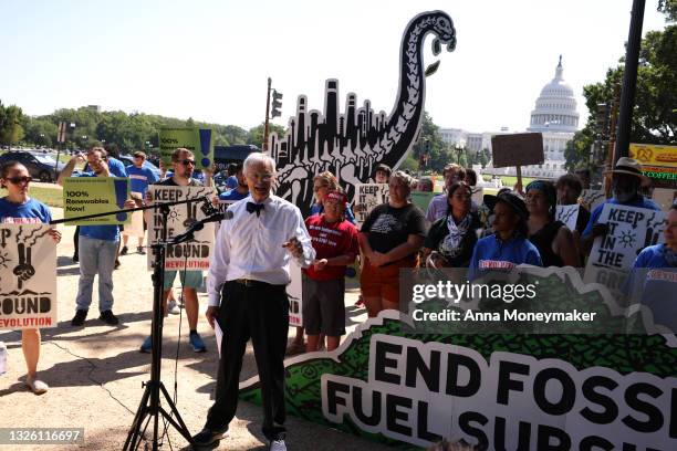 Rep. Earl Blumenauer speaks at an “End Fossil Fuel” rally near the U.S. Capitol on June 29, 2021 in Washington, DC. Organized by Our Revolution,...